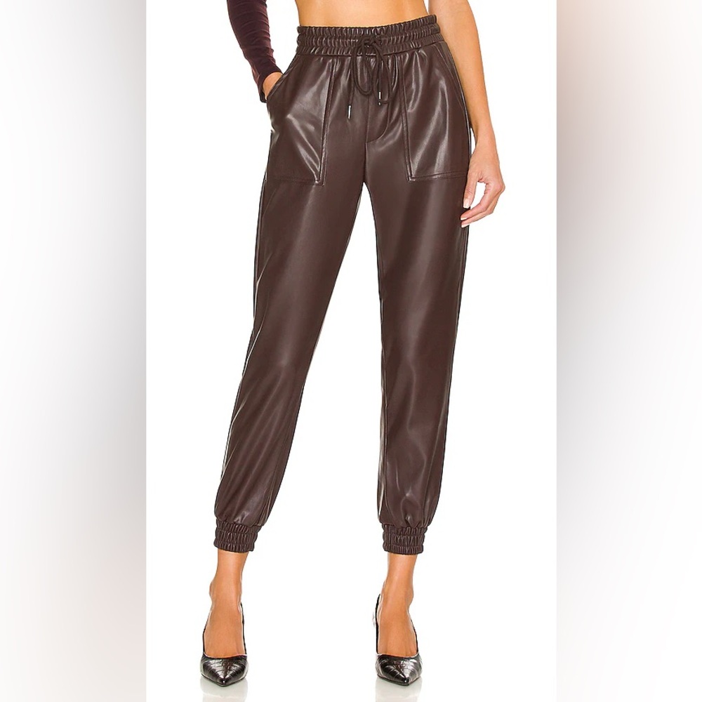 BCBGeneration Dark Brown Faux Leather Pants